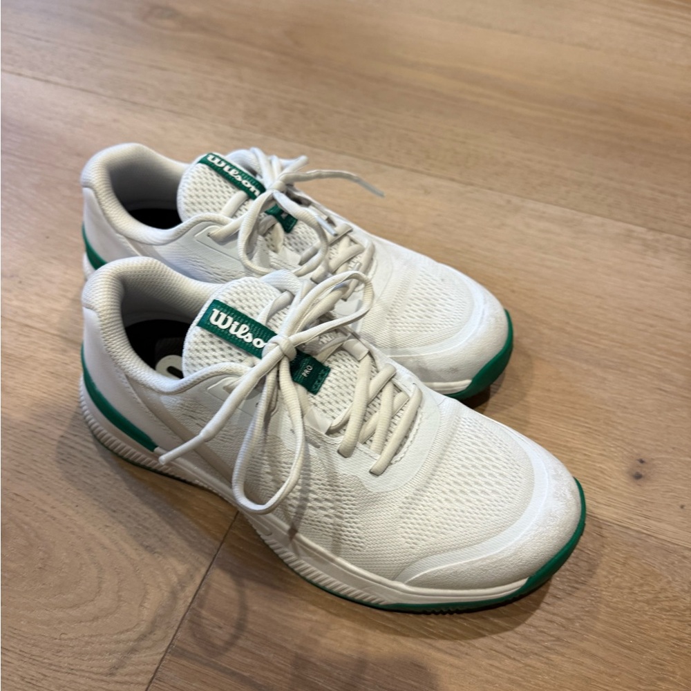 Wilson Women’s Intrigue Pro Tennis Shoes Size 7.5 White/Bosphorus